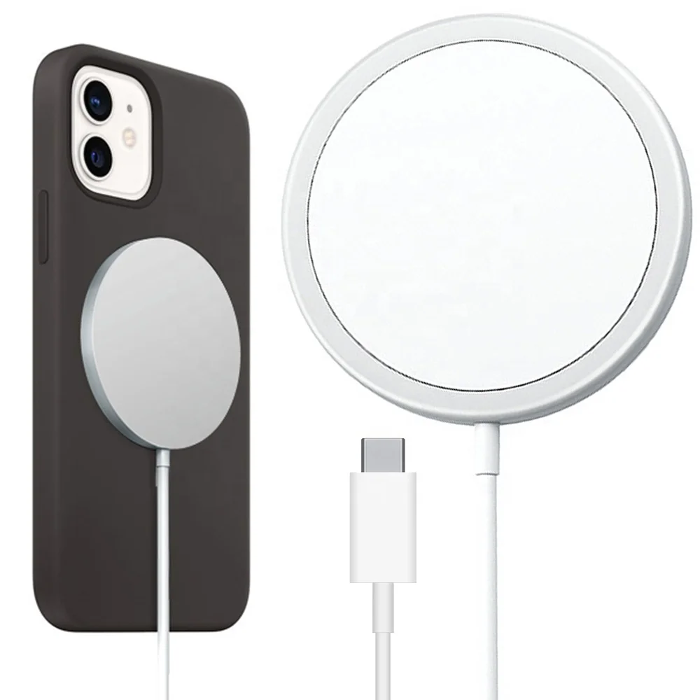 Factory wholesale Qi Fast quick charging magnetic universal 15W mobile phone Portable magnet Wireless charger for iphone 12, White
Factory wholesale Qi Fast quick charging magnetic universal 15W mobile phone Portable magnet Wireless charger for iphone 12, White