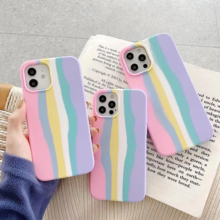High Quality rainbow silicone case for iPhone factory direct supply phone case rainbow silicone
High Quality rainbow silicone case for iPhone factory direct supply phone case rainbow silicone