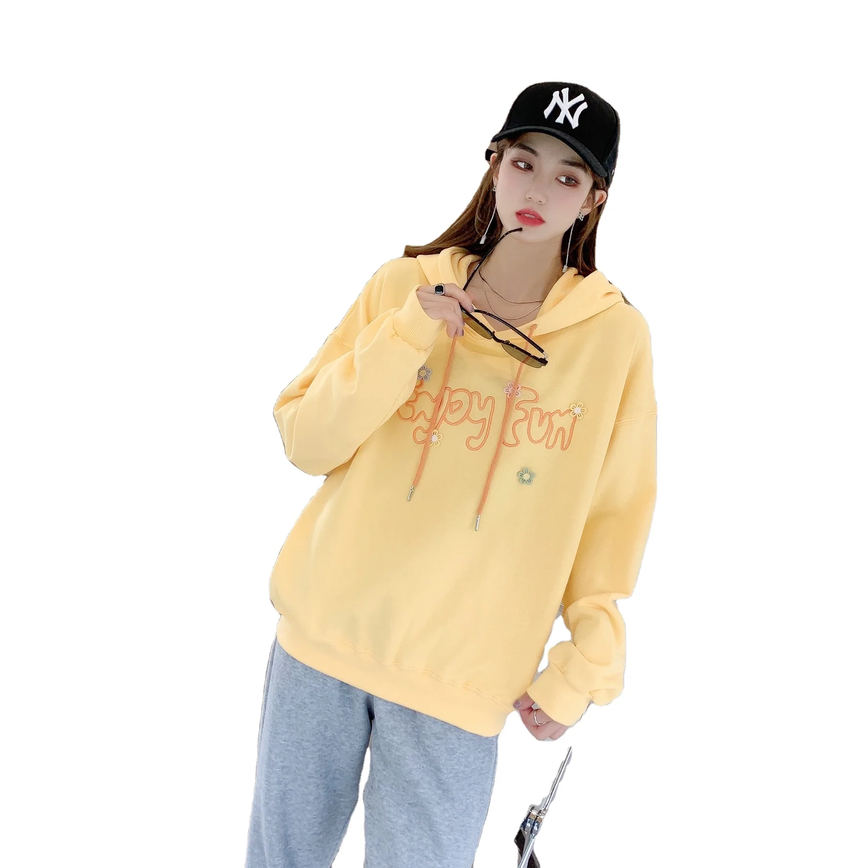 Autumn New Embroidered Letters Korean Style Sweet Style Women's Long-sleeve Shirt Hooded Pullover Women's Sweater
Autumn New Embroidered Letters Korean Style Sweet Style Women's Long-sleeve Shirt Hooded Pullover Women's Sweater