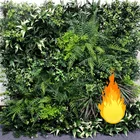 Wholesale Outdoor Anti Fire Retardant Faux Foliage Plant Backdrop Hedge Green Grass Wall Artificial Vertical Garden