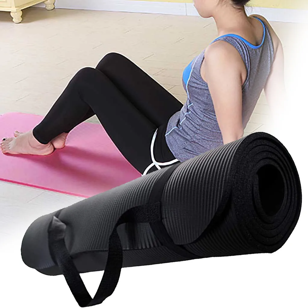 180*60cm Tpe Yoga With Carrying Strap Non Slip Carpet Mat For Beginner Environmental Fitness Gymnastics Mats Train Slim Body
180*60cm Tpe Yoga With Carrying Strap Non Slip Carpet Mat For Beginner Environmental Fitness Gymnastics Mats Train Slim Body