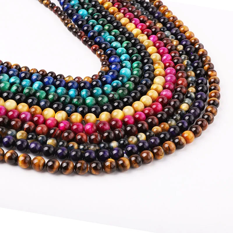 High Quality Natural Gemstone 4/6/8/10/12mm Colorful Tiger Eye Round Loose Beads Stone For DIY Making Jewelry 
High Quality Natural Gemstone 4/6/8/10/12mm Colorful Tiger Eye Round Loose Beads Stone For DIY Making Jewelry