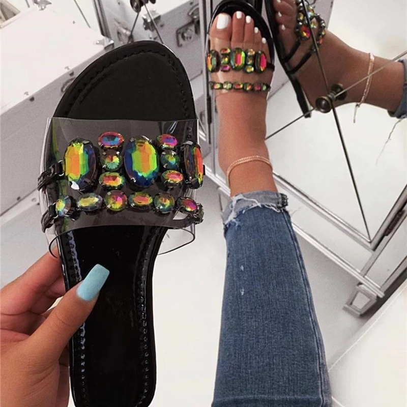 women fashion sexy flat with diamond crystal pvc jelly high quality cheap summer sandals shoes slippers
women fashion sexy flat with diamond crystal pvc jelly high quality cheap summer sandals shoes slippers