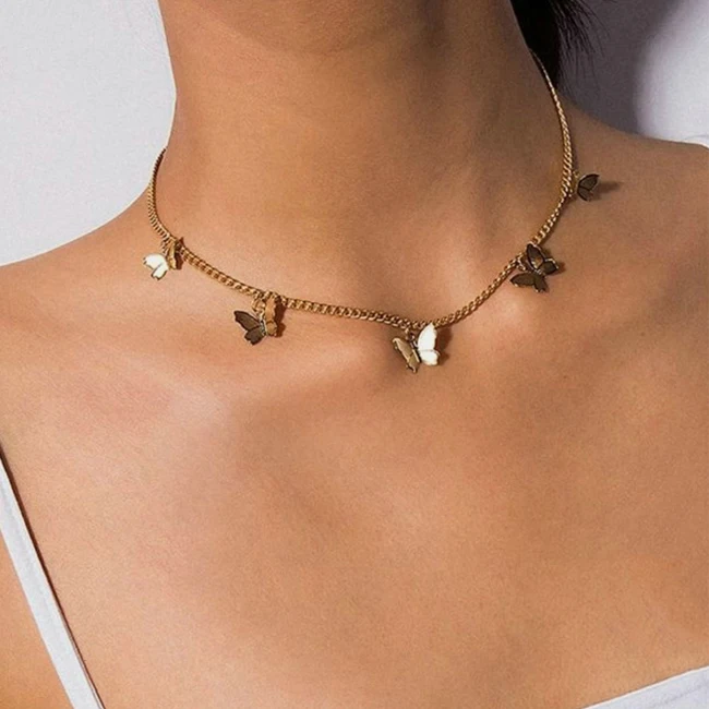 Latest design Long link chain beautiful stainless steel gold Butterfly Pendants Necklaces for Women gift
Latest design Long link chain beautiful stainless steel gold Butterfly Pendants Necklaces for Women gift