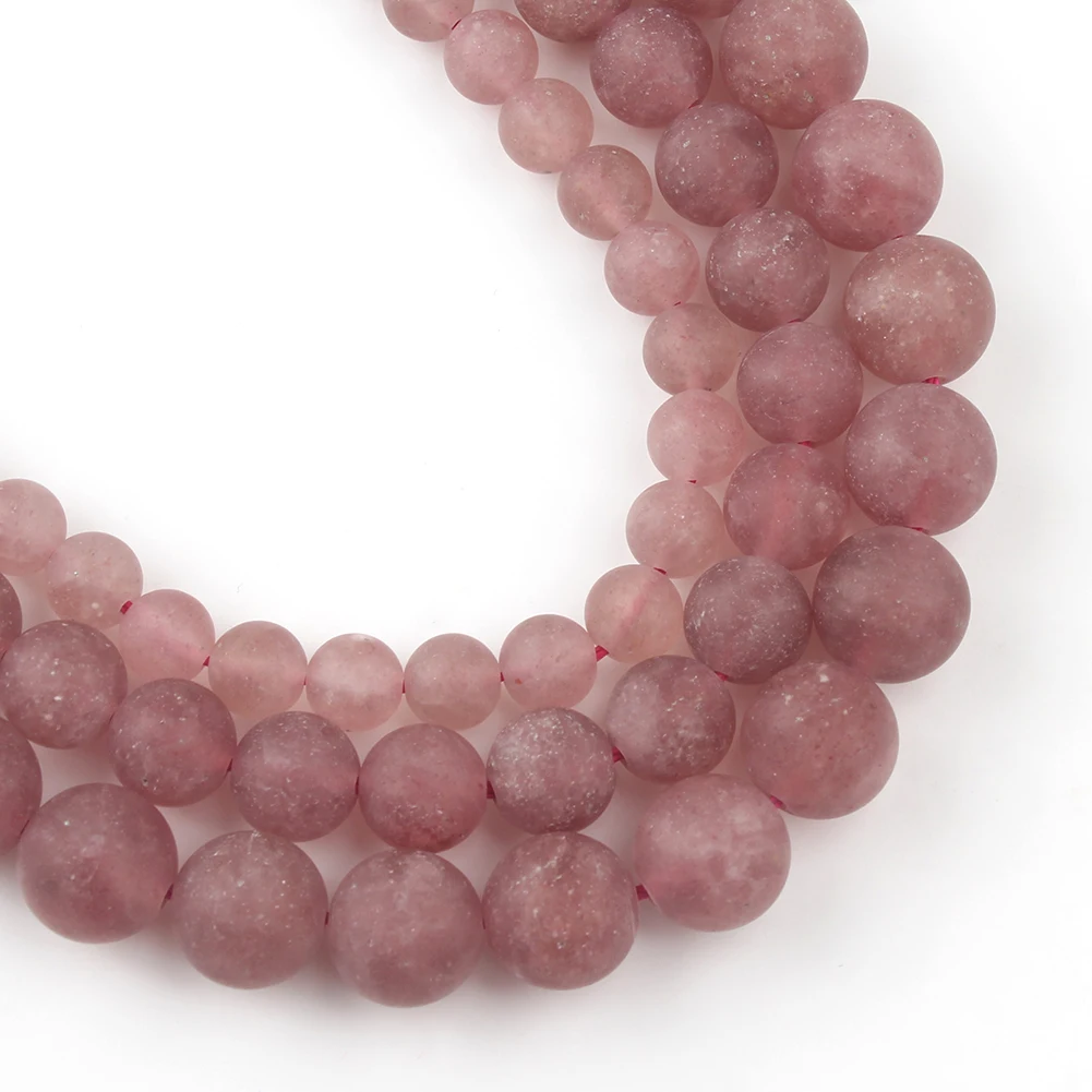 Natural Stone 6/8/10mm Dull Polish Matte Strawberry Quartz Round Beads for Diy Bracelet Necklace
Natural Stone 6/8/10mm Dull Polish Matte Strawberry Quartz Round Beads for Diy Bracelet Necklace