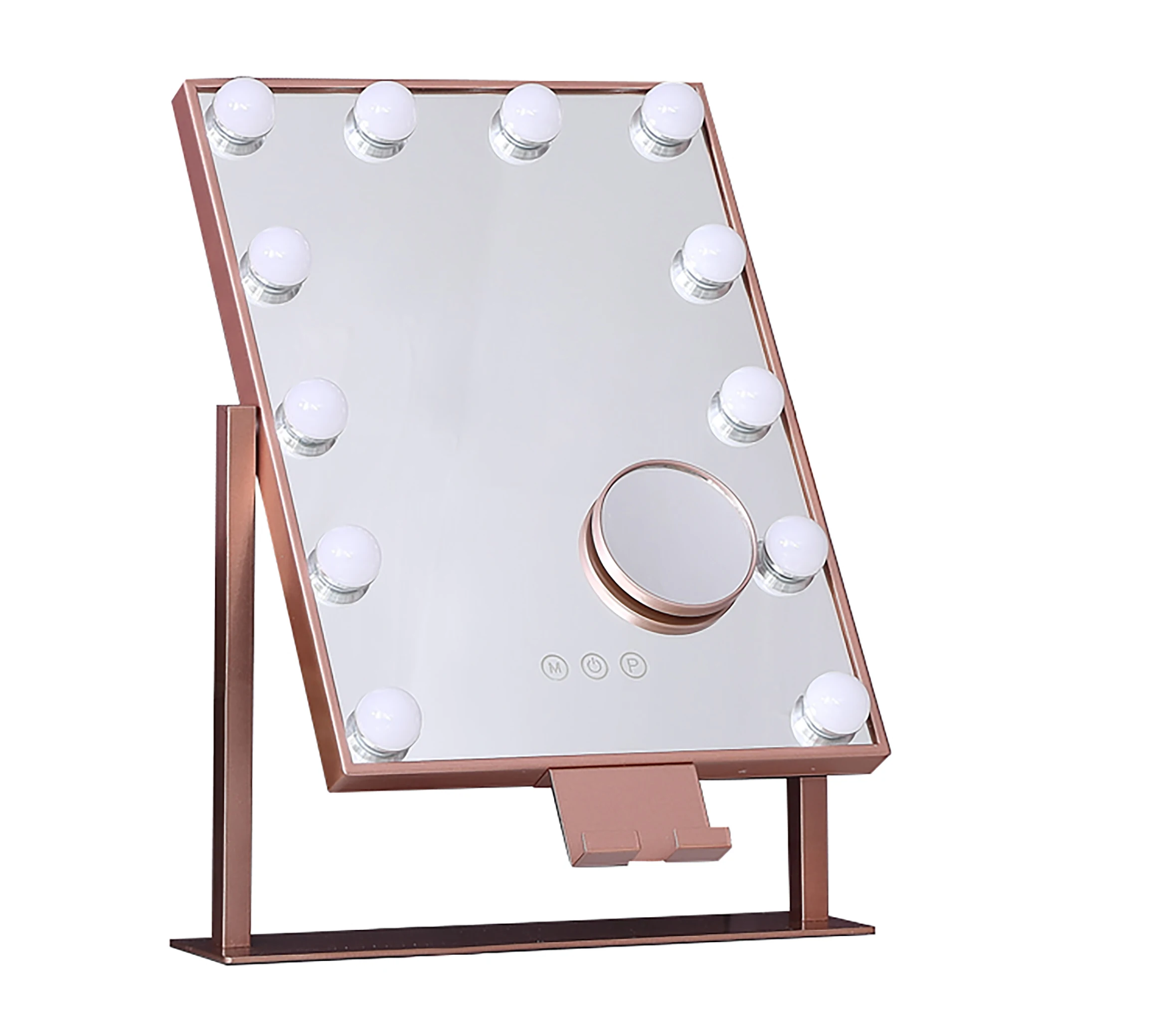 Lighted Makeup Mirror Hollywood Mirror with phone holder 12 bulbs Smart Touch Control 3 Colors Dimmable Light 360 Rotation
Lighted Makeup Mirror Hollywood Mirror with phone holder 12 bulbs Smart Touch Control 3 Colors Dimmable Light 360 Rotation