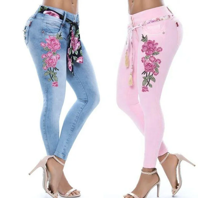 Embroidery Denim Jean For Women Skinny High Waist Jeans Female Blue Denim Pencil Pants Stretch Waist Women Jeans Plus Size Pant, 2 dark blue, -1 blue whiskers, -3 dark blue
Embroidery Denim Jean For Women Skinny High Waist Jeans Female Blue Denim Pencil Pants Stretch Waist Women Jeans Plus Size Pant, 2 dark blue, -1 blue whiskers, -3 dark blue