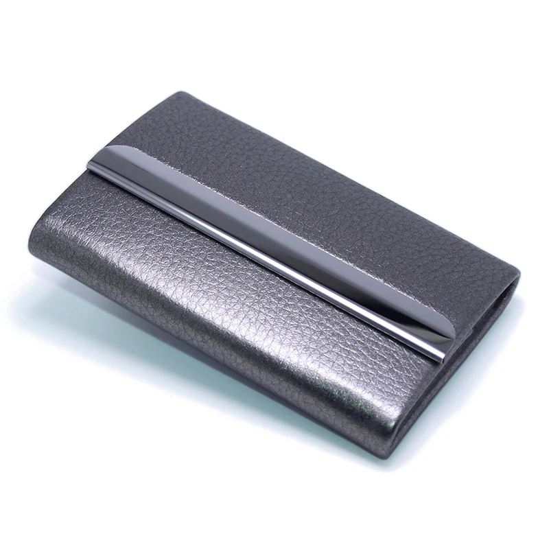 Wholesale For Men Women Business Card Case Black Gray PU Leather Name Card Box Stainless Steel Wallet Card Holder Purse Handbag
Wholesale For Men Women Business Card Case Black Gray PU Leather Name Card Box Stainless Steel Wallet Card Holder Purse Handbag