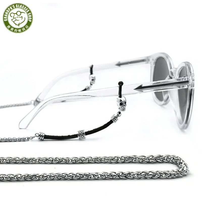 Retro Stainless Steel Metal Eyeglasses Lanyard Necklace Skull Hip Hop Link Chains Iced Titanium Chain Glass For Sunglasses Men, Silver
Retro Stainless Steel Metal Eyeglasses Lanyard Necklace Skull Hip Hop Link Chains Iced Titanium Chain Glass For Sunglasses Men, Silver