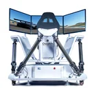 Racing Driving Virtual Reality Simulator With 3 Screens 6 Degree Freedom Game Machine