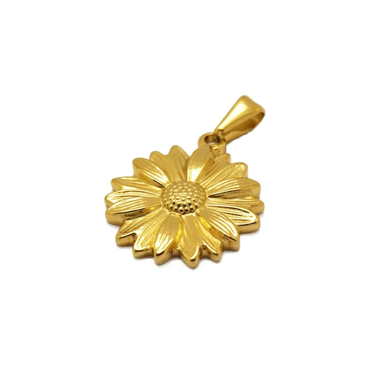 New design stainless steel accessories fashion summer jewelry sun flower 18k gold pendant
New design stainless steel accessories fashion summer jewelry sun flower 18k gold pendant