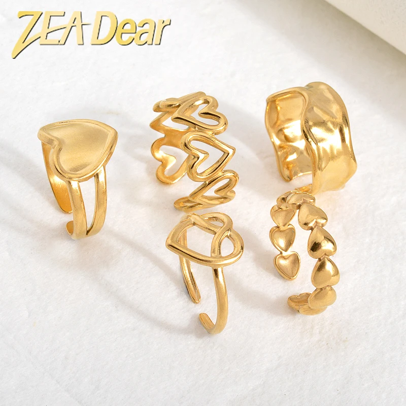 Stainless Steel Gold Knotted Wedding Hug Rings Set Irregular Aesthetic Adjustable Chunky Shell Ring Women Simple Jewelry
Stainless Steel Gold Knotted Wedding Hug Rings Set Irregular Aesthetic Adjustable Chunky Shell Ring Women Simple Jewelry