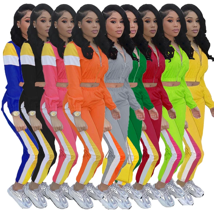 fall and winter clothing women new arrivals 2021 long-sleeved stitching contrast color zip sportswear two-piece suit
fall and winter clothing women new arrivals 2021 long-sleeved stitching contrast color zip sportswear two-piece suit