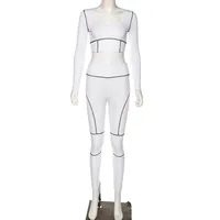 Black/white Sexy Bodycon tracksuit Jumpsuit Women 2020 new fitness Romper Long Sleeve Zipper elastic Bodysuit body mujer
Black/white Sexy Bodycon tracksuit Jumpsuit Women 2020 new fitness Romper Long Sleeve Zipper elastic Bodysuit body mujer
