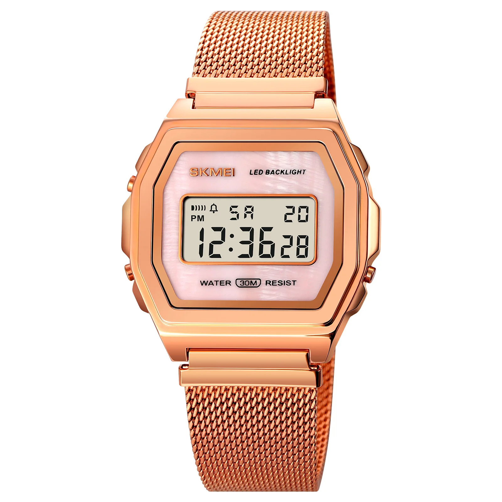 SKMEI factory reloj LED Casual stainless steel watch men women universal watch multi-color selection digital watch
SKMEI factory reloj LED Casual stainless steel watch men women universal watch multi-color selection digital watch
