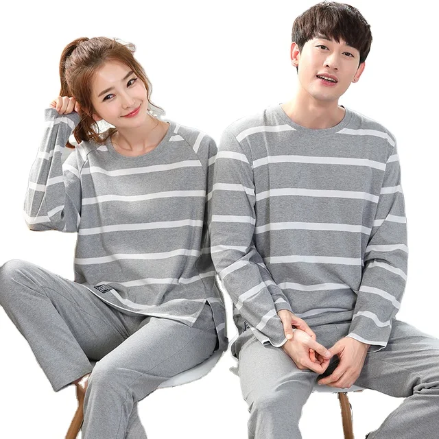Spring autumn Pajamas men cotton couple pajamas pullover nightwear pure color 2pcs sets woman man home wear thick comfortable
Spring autumn Pajamas men cotton couple pajamas pullover nightwear pure color 2pcs sets woman man home wear thick comfortable