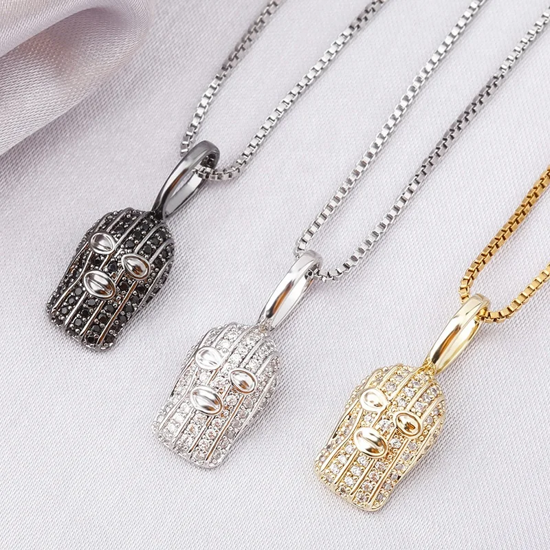 New Hip Hop 925 Sterling Silver Masked Pendants Necklace Iced Out Micro Pave Cubic Zirconia Bling Bling Fashion Style Jewelry
New Hip Hop 925 Sterling Silver Masked Pendants Necklace Iced Out Micro Pave Cubic Zirconia Bling Bling Fashion Style Jewelry