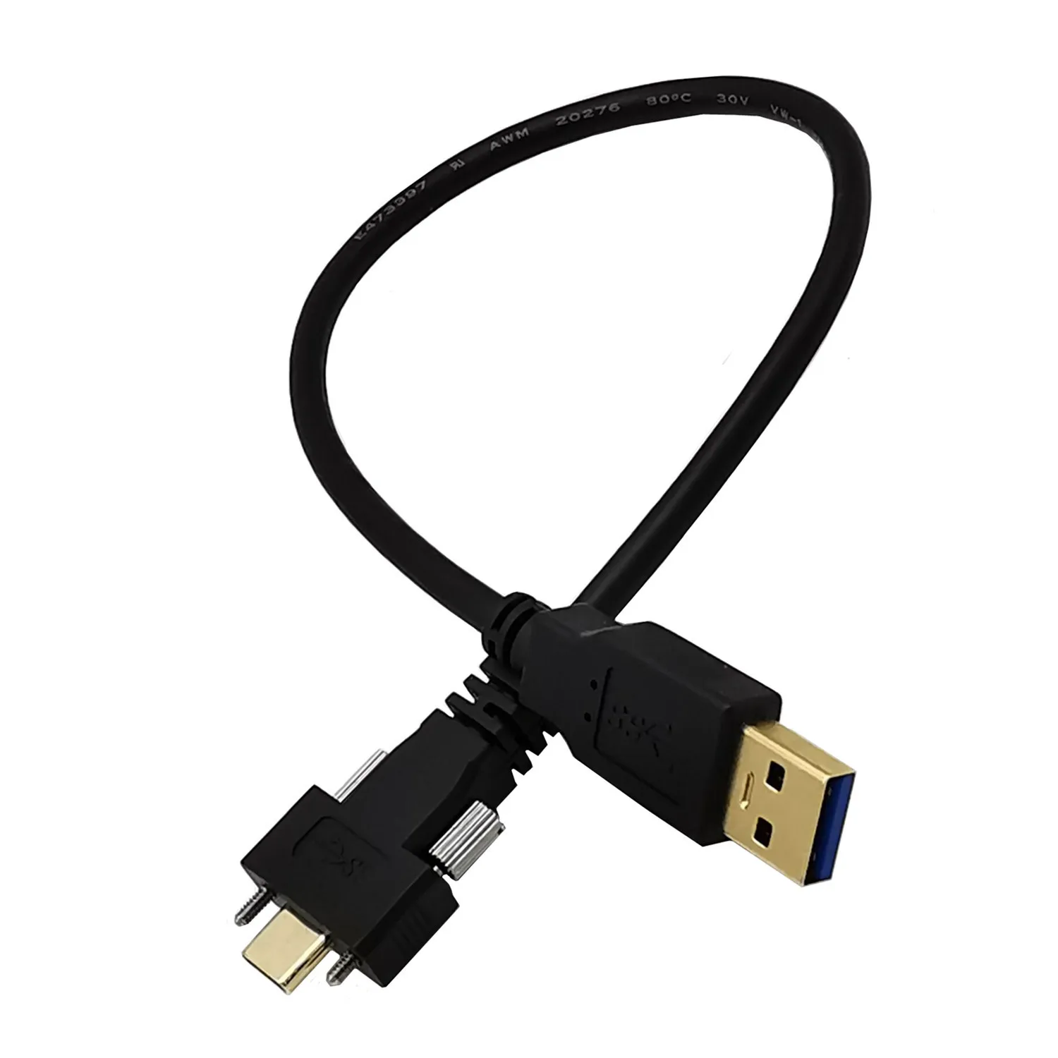 0.3meter 5Gbps USB 3.0 Type A Male to USB3.0 C Cable with Screw Lock for Industry Camera, Black/white/customised
0.3meter 5Gbps USB 3.0 Type A Male to USB3.0 C Cable with Screw Lock for Industry Camera, Black/white/customised