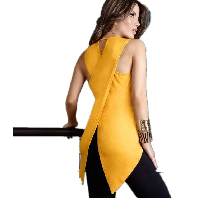 India Free Shipping New Clothes Woman Sleeveless Irregular Fashion Shirt Back Cross Crossover T Shirt
India Free Shipping New Clothes Woman Sleeveless Irregular Fashion Shirt Back Cross Crossover T Shirt