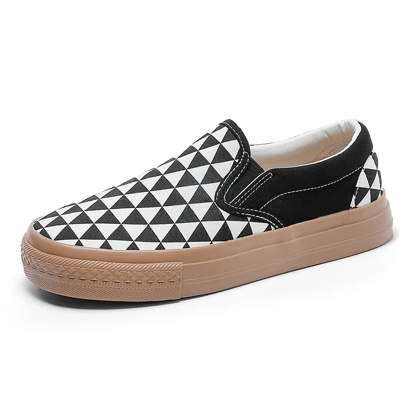 Slip-On 2022 spring black triangle Plaid canvas shoes women's fashion shoes ins casual students' versatile low top one foot
Slip-On 2022 spring black triangle Plaid canvas shoes women's fashion shoes ins casual students' versatile low top one foot