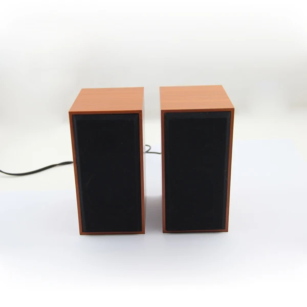wood computer speakers