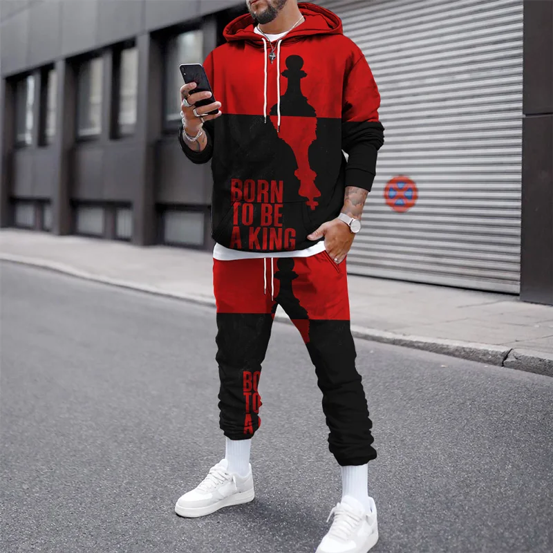 Autumn new men's casual two-piece suit fashion personality sweater suit 3D hoodie set
Autumn new men's casual two-piece suit fashion personality sweater suit 3D hoodie set