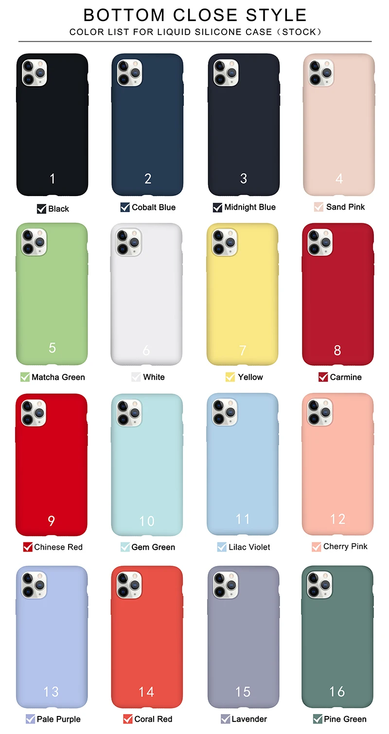 For iPhone 11 PRO Max Liquid Silicone Phone Case Soft Touch Feeling Shockproof Anti-fouling Genuine Silicone Case For iPhone 11