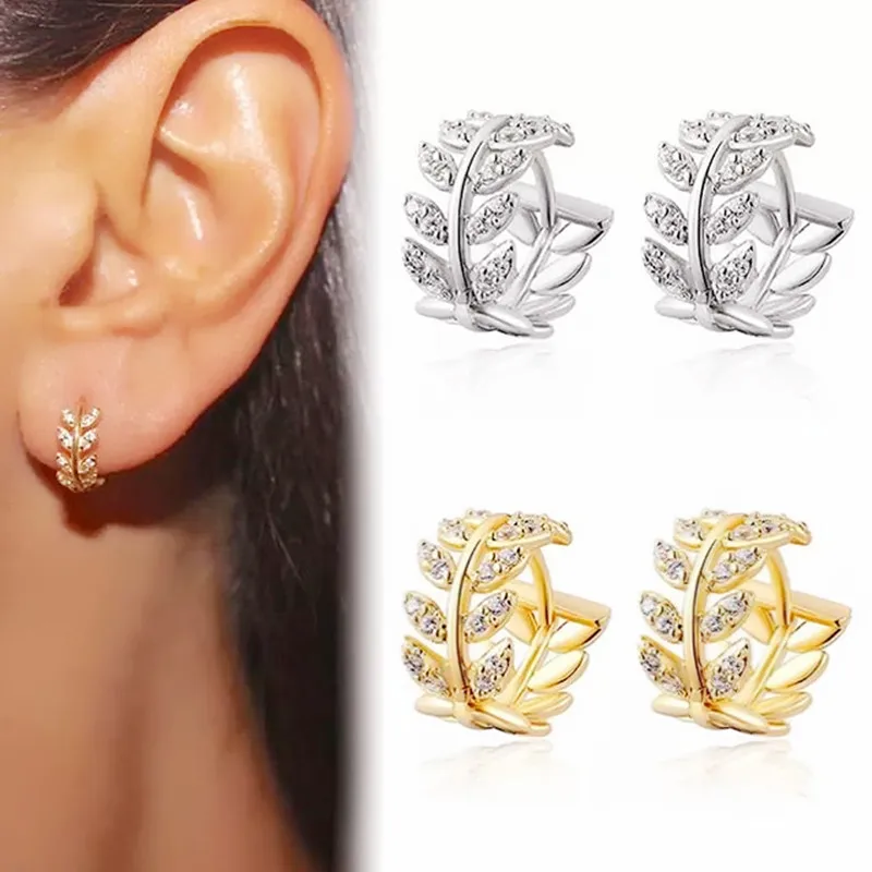 2021 valentines gift leaf cz 925 silver mini hoops earring
2021 valentines gift leaf cz 925 silver mini hoops earring