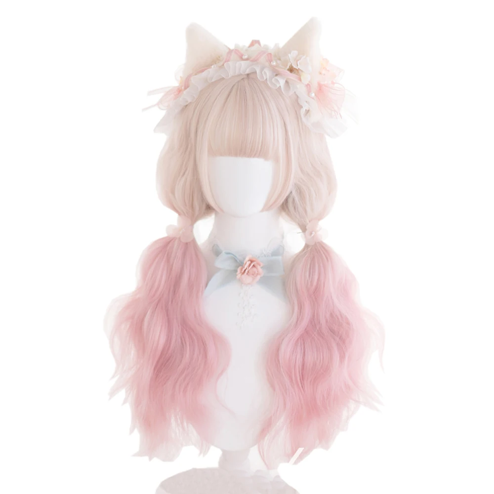 New Style Curly Wig Cosplay Synthetic Pink Gradient Lolita Sweet Cute Fluffy Grooming Face Harajuku Girls Cosplay Party Wigs, Pic showed
New Style Curly Wig Cosplay Synthetic Pink Gradient Lolita Sweet Cute Fluffy Grooming Face Harajuku Girls Cosplay Party Wigs, Pic showed