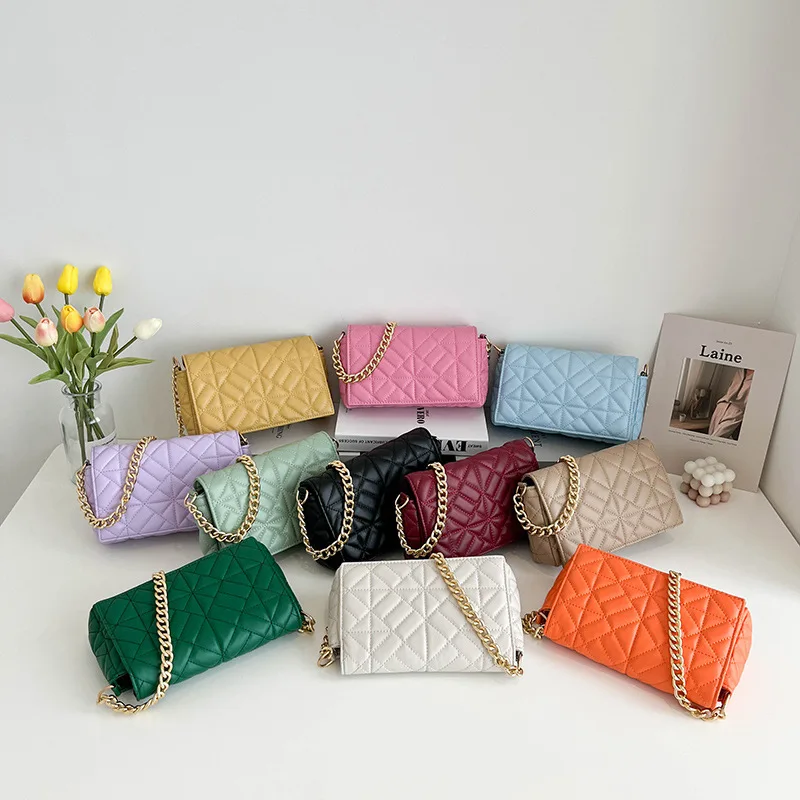 2022 Women New fashion colorful chain bags young Ladies Pu leather square handbags hot sale big purses cross-body bags, Picture
2022 Women New fashion colorful chain bags young Ladies Pu leather square handbags hot sale big purses cross-body bags, Picture