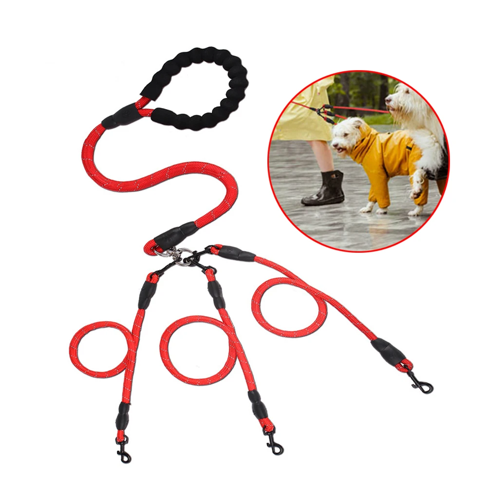 3 in 1 Durable Nylon Dog Leash with Padded Handle Removable Pet Traction Rope for Dogs, Black, red
3 in 1 Durable Nylon Dog Leash with Padded Handle Removable Pet Traction Rope for Dogs, Black, red