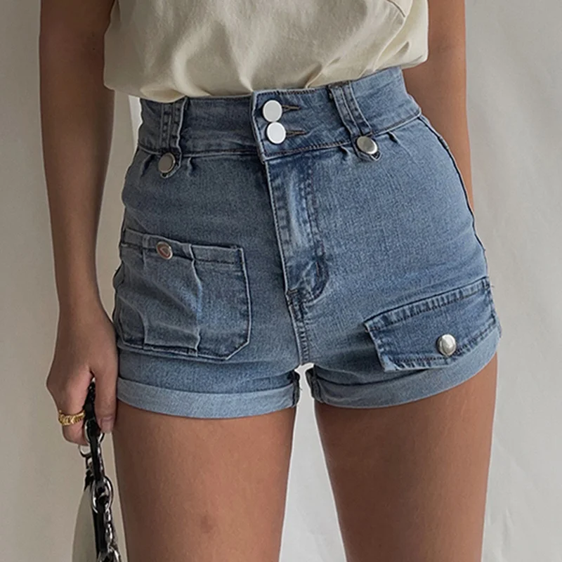 2021 Pocket Denim Shorts Vintage Women Clothes Vendor Fashion Sexy Stretch Beach Pants Slim Fit Jean Cargo Shorts, Light blue / gray
2021 Pocket Denim Shorts Vintage Women Clothes Vendor Fashion Sexy Stretch Beach Pants Slim Fit Jean Cargo Shorts, Light blue / gray