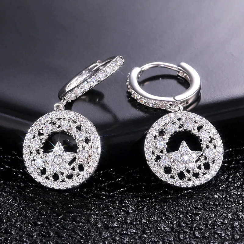 Korean jewelry hot selling new fashion hollow carved zirconium diamond hoop earring brass diamond earrings
Korean jewelry hot selling new fashion hollow carved zirconium diamond hoop earring brass diamond earrings