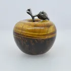 Wholesale High Quality Natural Tiger Eye Stone Hand-carved Apple Small Crystal Apple Christmas Crystal Apple For Gift
