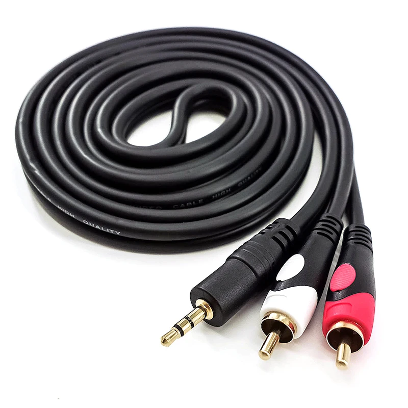 High quality 3.5mm stereo plug to 2rca cable for computer Video Game Player - ANKUX.COM