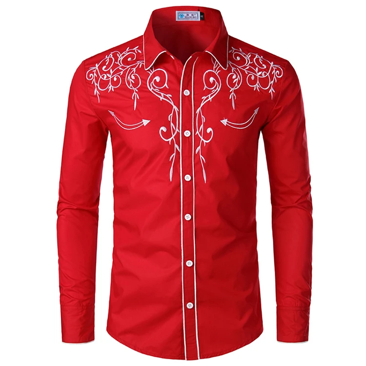 Mens Western Shirts Long Sleeve Slim Fit Embroidered Cowboy Casual Button Down Shirt, Custom color
Mens Western Shirts Long Sleeve Slim Fit Embroidered Cowboy Casual Button Down Shirt, Custom color