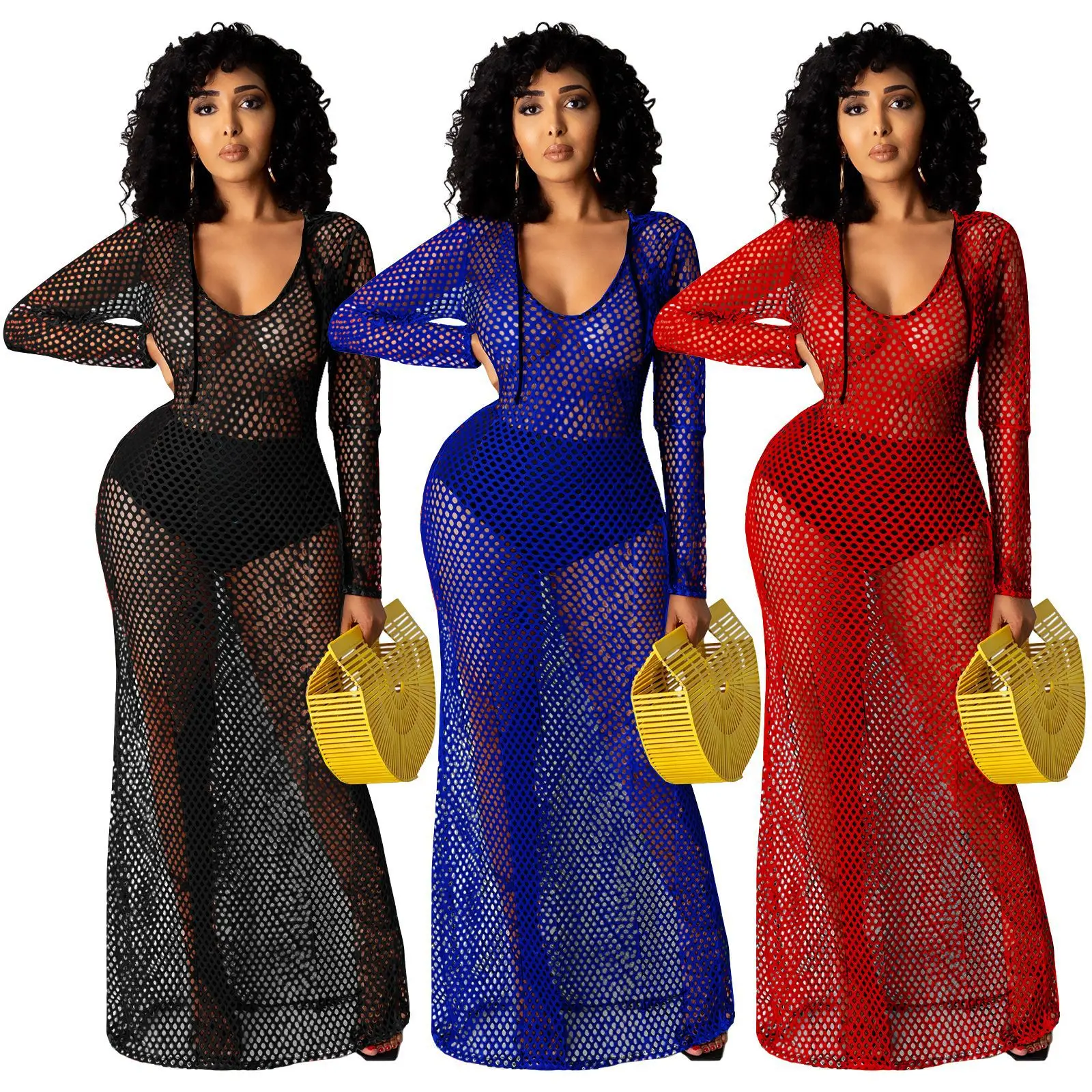 2021 New Arrival Plus Size Dress Sexy Tulle Hoodie Club Dresses Fashion Hollow Out Stretch Women'S Skirts For Nightclub Wear, Shown
2021 New Arrival Plus Size Dress Sexy Tulle Hoodie Club Dresses Fashion Hollow Out Stretch Women'S Skirts For Nightclub Wear, Shown