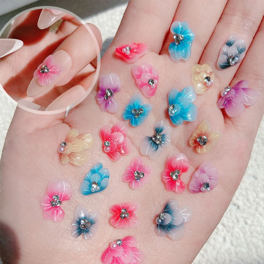 IMAGNAIL 4 Designs 6 Colors 3pcs Gradient Petals 3D Carving Acrylic Flowers Nail Charm with Rhinestone Pearl, Colorful 
IMAGNAIL 4 Designs 6 Colors 3pcs Gradient Petals 3D Carving Acrylic Flowers Nail Charm with Rhinestone Pearl, Colorful