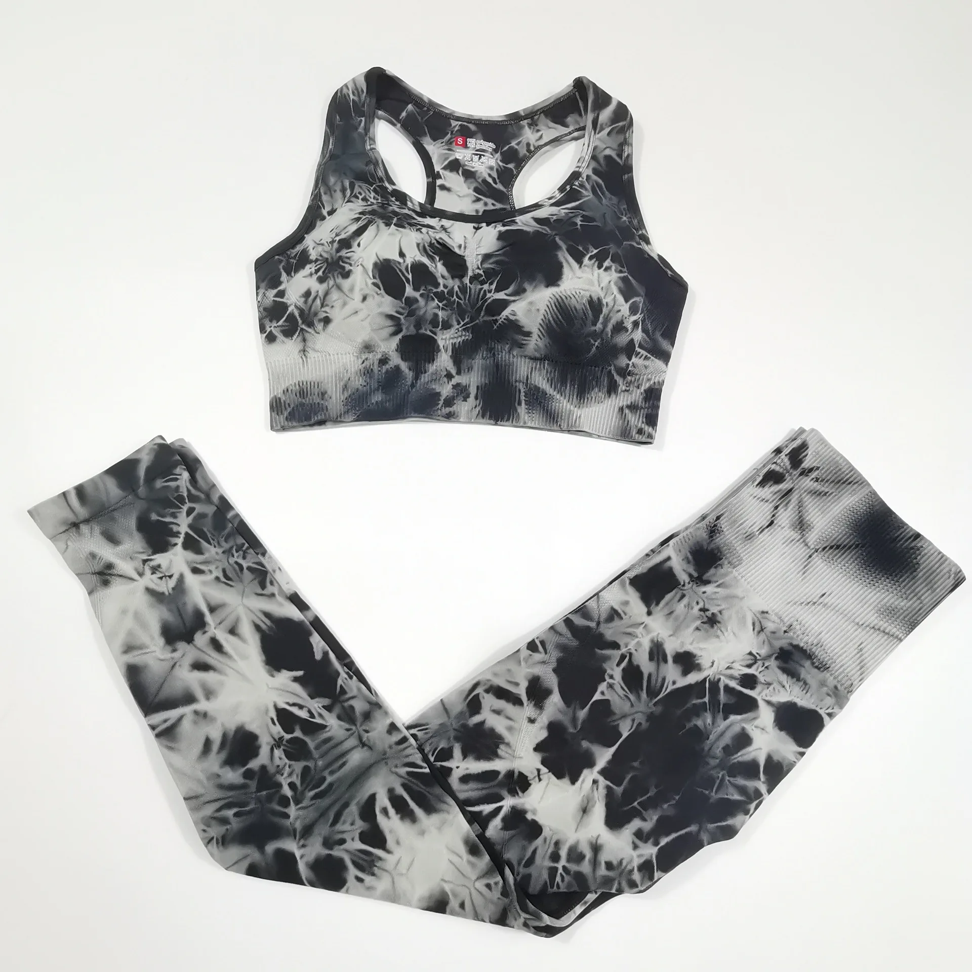 2021 Wholesale Tie-dye jacquard high-waist seamless hip tights yoga sets with bra and leggings gym fitness sets, Multi, as pircture
2021 Wholesale Tie-dye jacquard high-waist seamless hip tights yoga sets with bra and leggings gym fitness sets, Multi, as pircture
