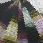 high quality Plain Dyed TR polyester rayon blend plaid suit jacquard woven fabric for shoe upper