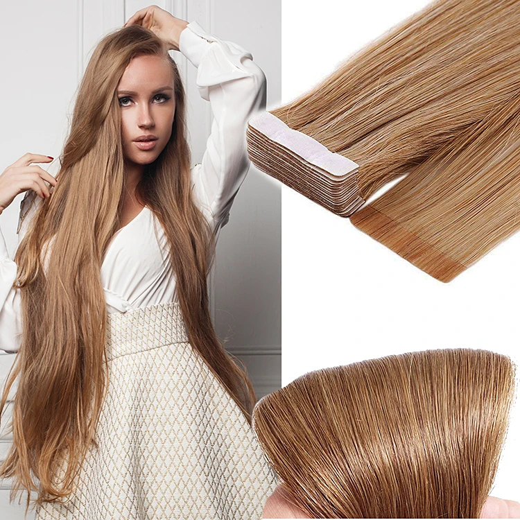 

Wholesale 9A Russian Remy Tape Hair Extensions Double Drawn Tape In Hair Extensions