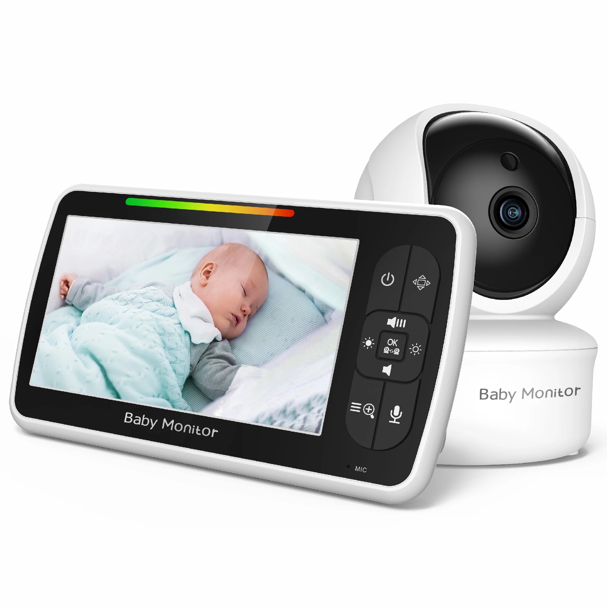 360 Degree Rotatable 2X Digital Zoom Sound Activated 2 Ways Audio Night Vision Babyfoon Baby Monitor
360 Degree Rotatable 2X Digital Zoom Sound Activated 2 Ways Audio Night Vision Babyfoon Baby Monitor