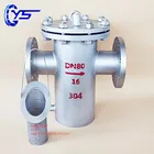 Stainless Steel Basket Strainer With Detachable Filter Drum