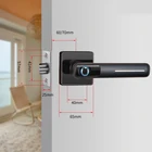 Fingerprint Door Lock Door Handle Manufacturer With Lock