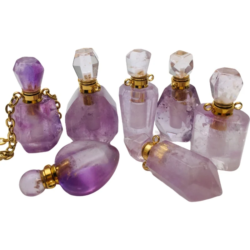 natural healing crystal necklace gemstone perfume bottle pendant necklace for women, Customized color
natural healing crystal necklace gemstone perfume bottle pendant necklace for women, Customized color