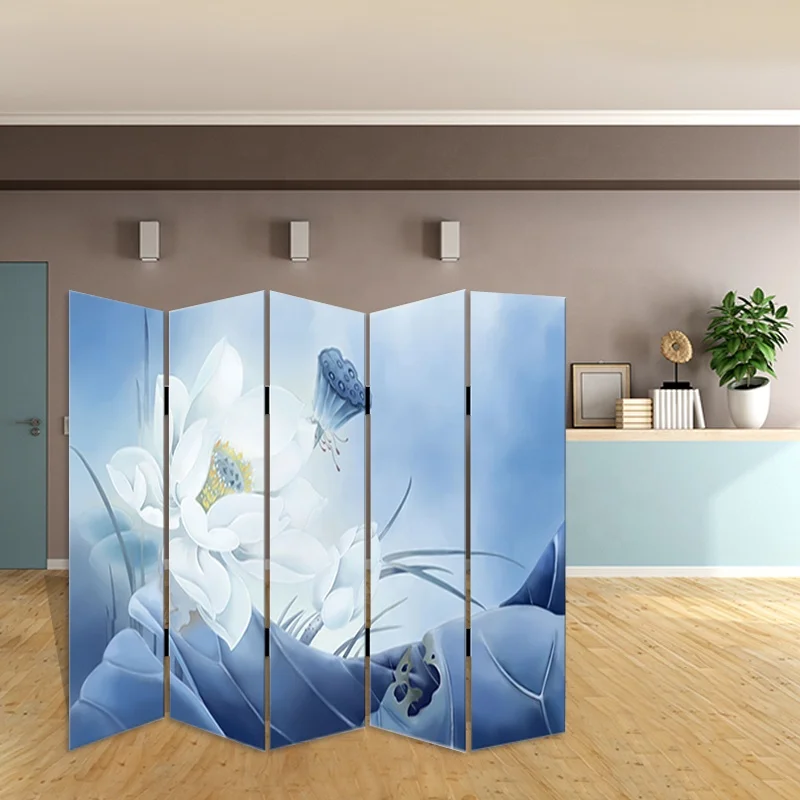 Cheap 3 Panels Fold Canvas Screens & Room Dividers Fir Wood & Canvas