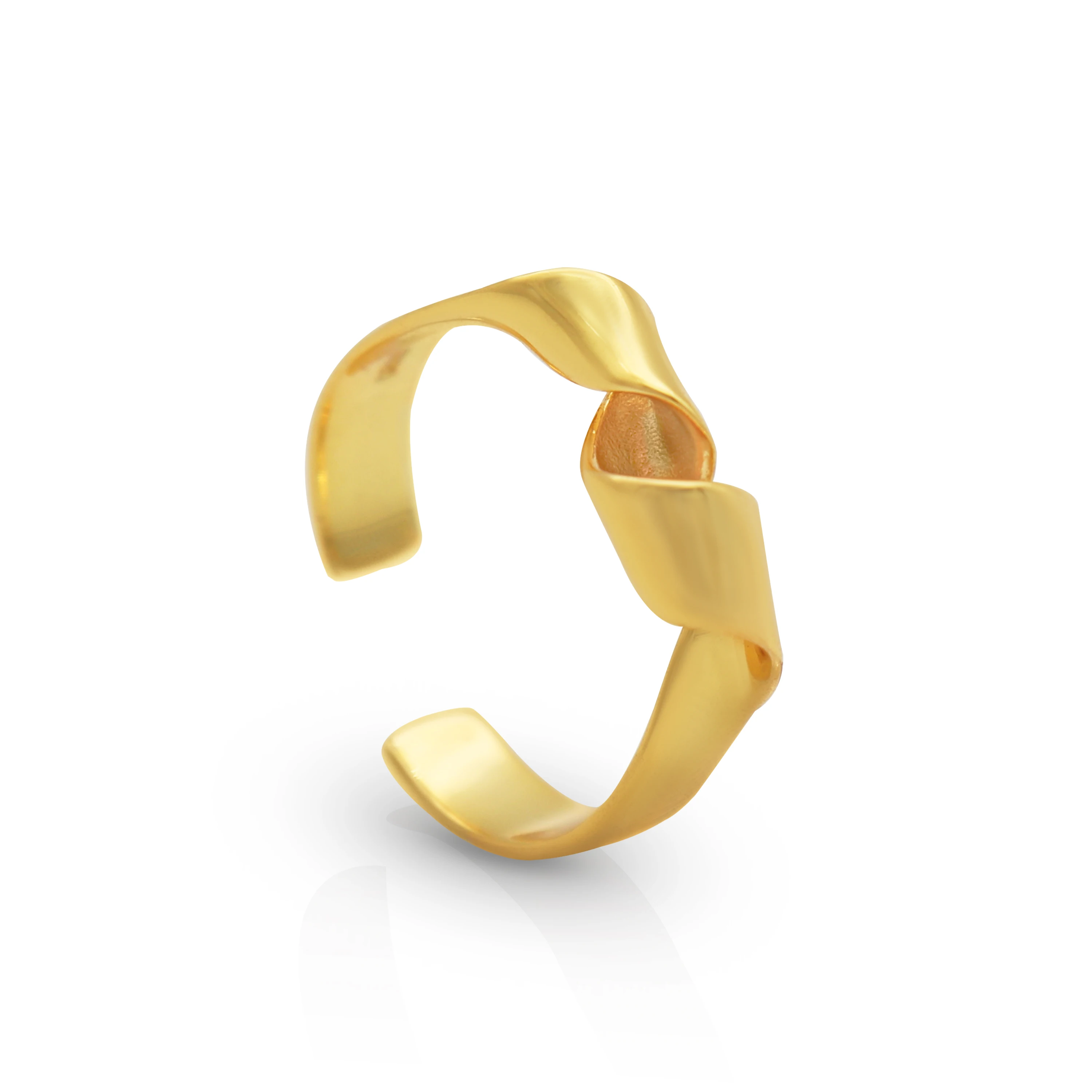 Chris April simple 925 silver Minimalist gold plated Minimalist Glossy Twist ring, Yellow gold
Chris April simple 925 silver Minimalist gold plated Minimalist Glossy Twist ring, Yellow gold