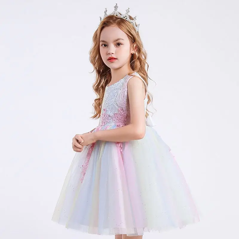 High Quality Elegant Summer Dress Girl Dress Puffy Sleeveless Princess Dress Sleeveless Loose, White,red,light blue,rainbow
High Quality Elegant Summer Dress Girl Dress Puffy Sleeveless Princess Dress Sleeveless Loose, White,red,light blue,rainbow