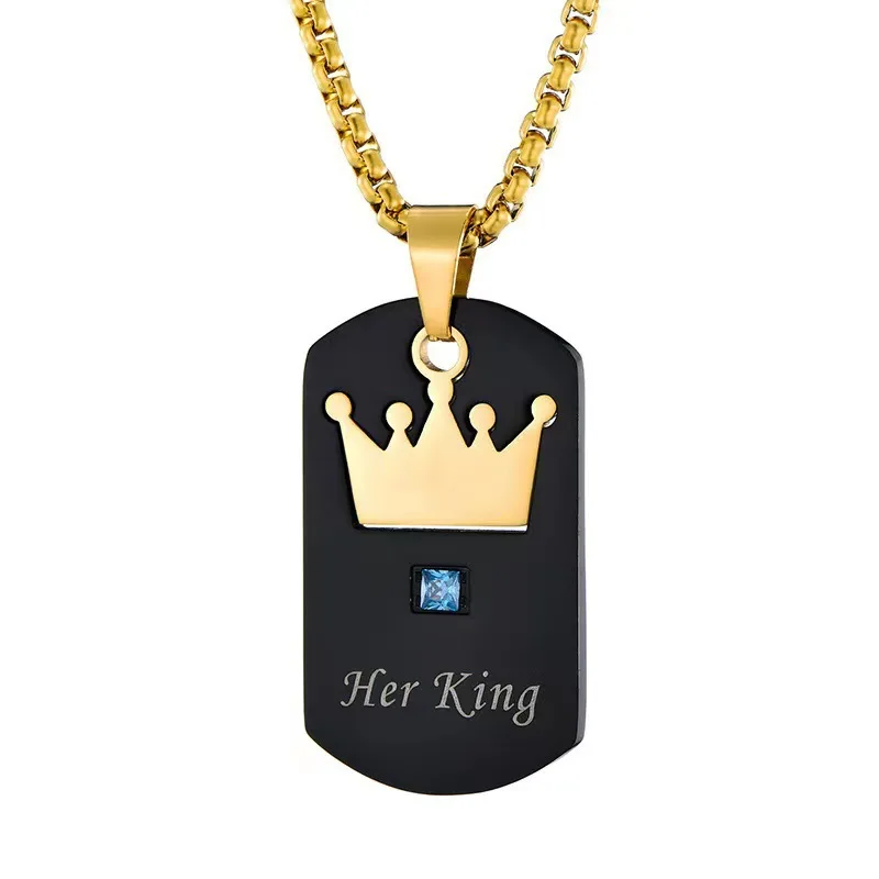 Her King His Queen Necklaces Stainless Steel Jewelry Collar De Pareja Pendant Couple Crown King Queen Necklace
Her King His Queen Necklaces Stainless Steel Jewelry Collar De Pareja Pendant Couple Crown King Queen Necklace