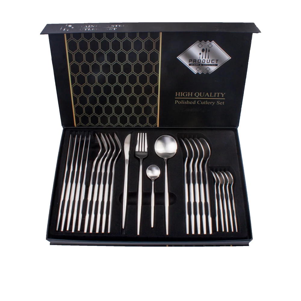 Best-Selling 24 pcs Gift Set Gold Flatware Stainless Steel Cutlery Set with Box 24pcs Flatware Sets, Golden
Best-Selling 24 pcs Gift Set Gold Flatware Stainless Steel Cutlery Set with Box 24pcs Flatware Sets, Golden